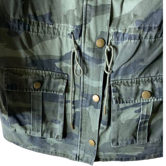 41 Hawthorn Camo Jacket Women Size Medium Zip Snap Long Sleeve Drawstring Waist - Picture 6 of 9